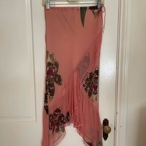 Tracy Reece silk floral print skirt